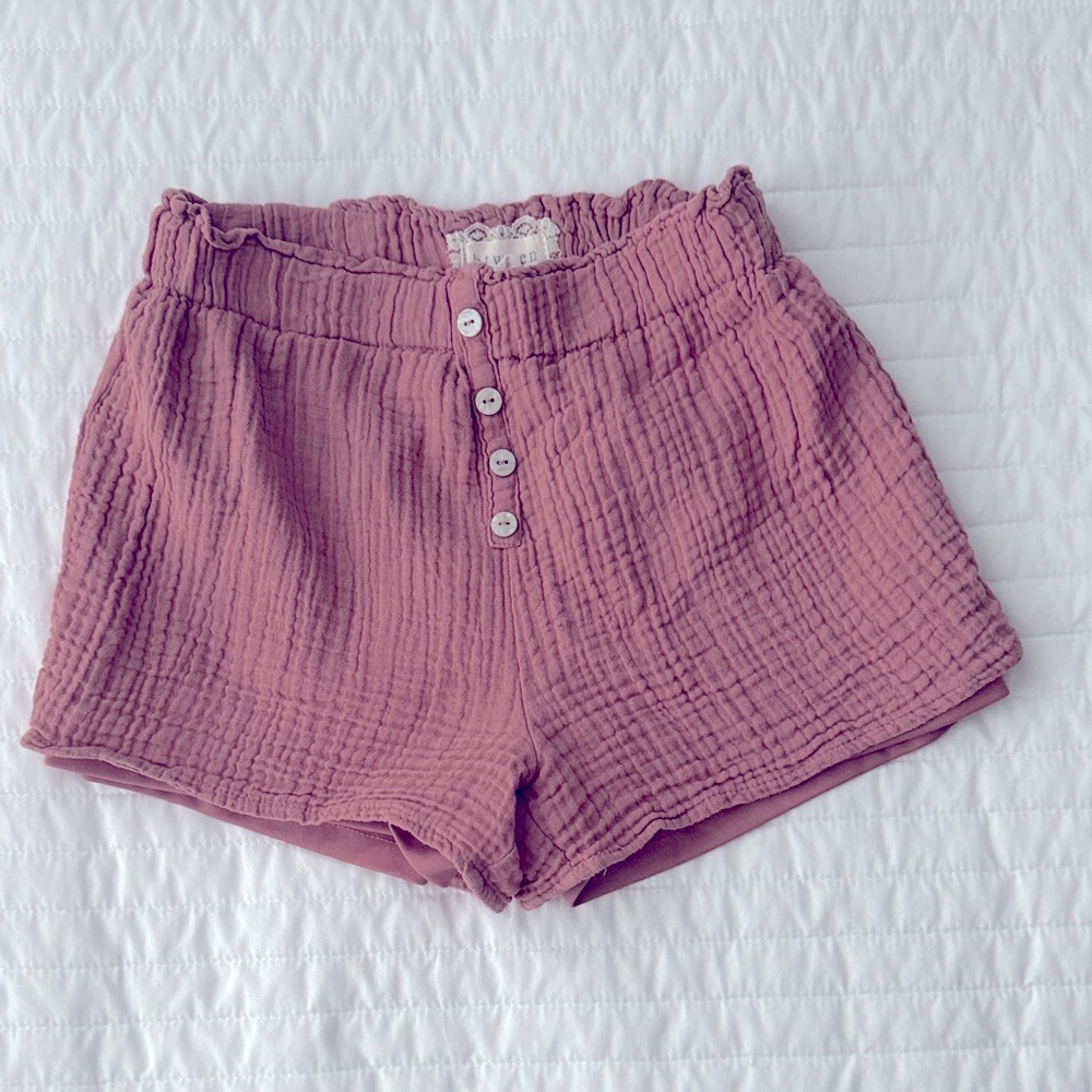 btween Girl’s Faux Button-Up Short
